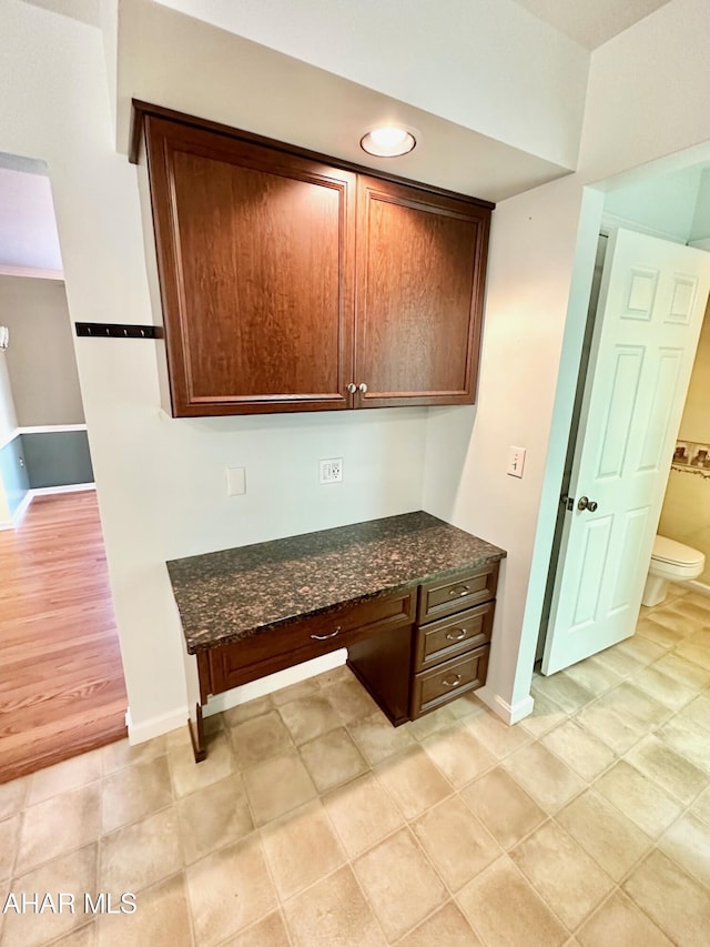 office area featuring light hardwood / wood-style floors