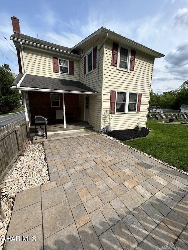 3776 Warriors Mark Path, Warriors Mark, PA 16877 - rear view of property with a chimney and a patio area