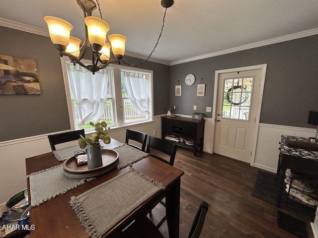 3776 Warriors Mark Path, Warriors Mark, PA 16877 - dining space with a chandelier, crown molding, and wood finished floors