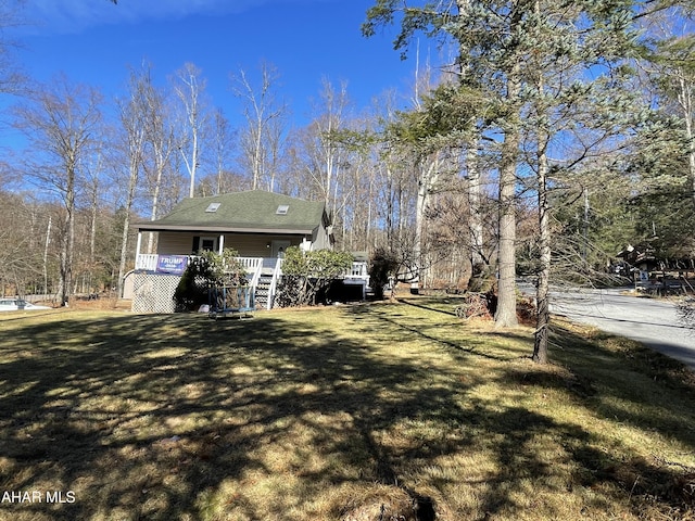 exterior space with covered porch