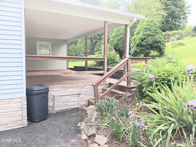 view of wooden deck