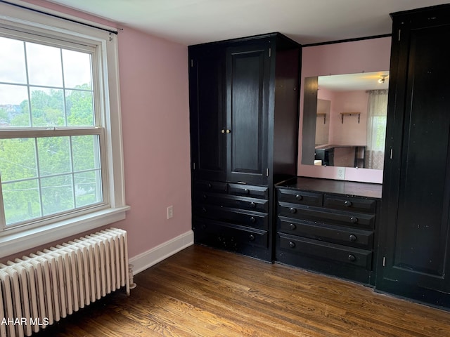 interior space with radiator heating unit