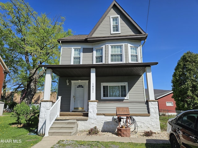 view of front of home with a porch