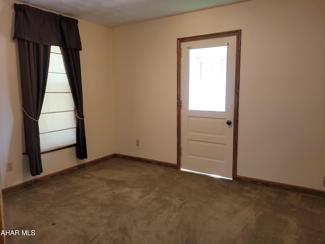 view of carpeted empty room