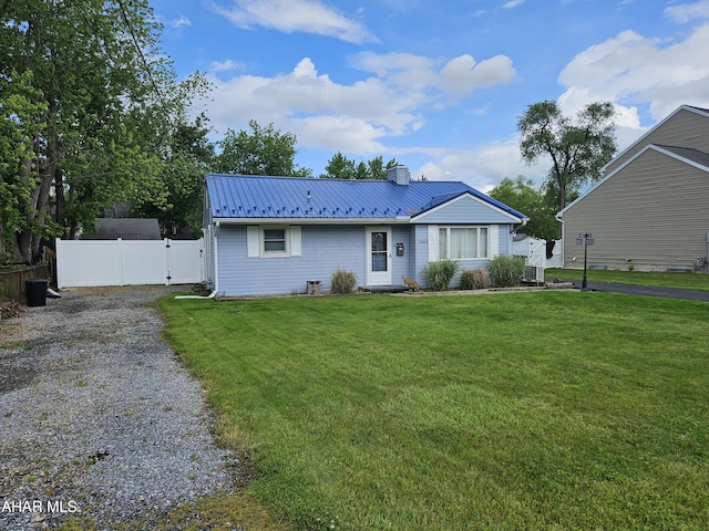 2802 Elm St, Altoona, PA 16601 - view of front facade with a chimney, a gate, and metal roof