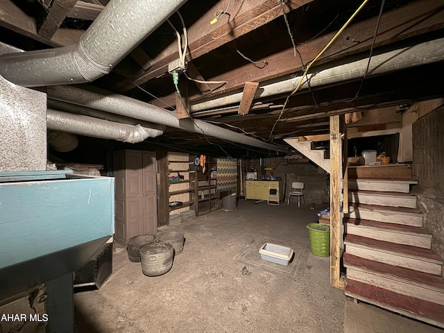 view of basement