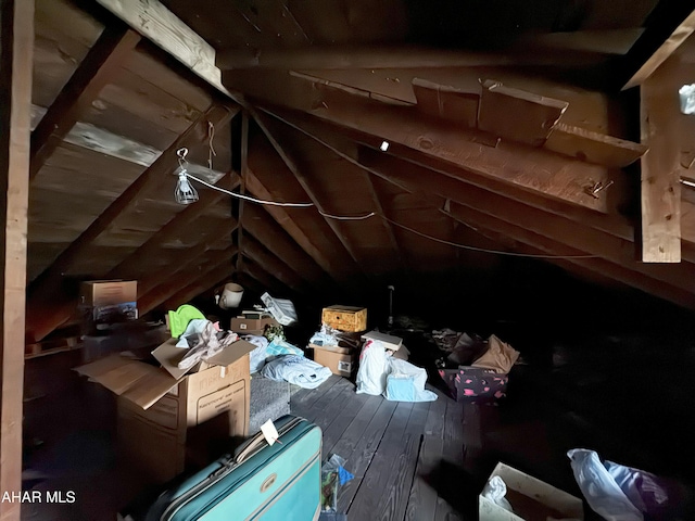 view of attic