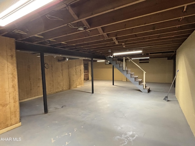 897 Burns Ave, Altoona, PA 16601 - unfinished basement with stairway
