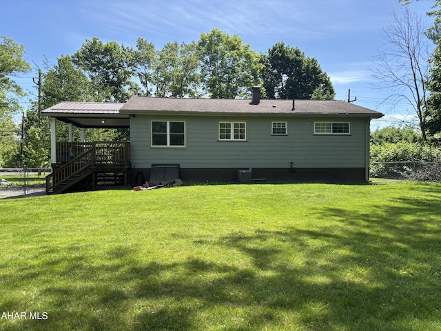 897 Burns Ave, Altoona, PA 16601 - rear view of house with stairs