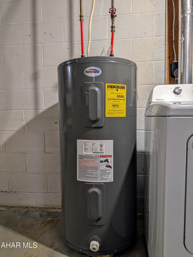 151 Rio Grande Rd, Clearville, PA 15535 - utility room with washer / clothes dryer and water heater