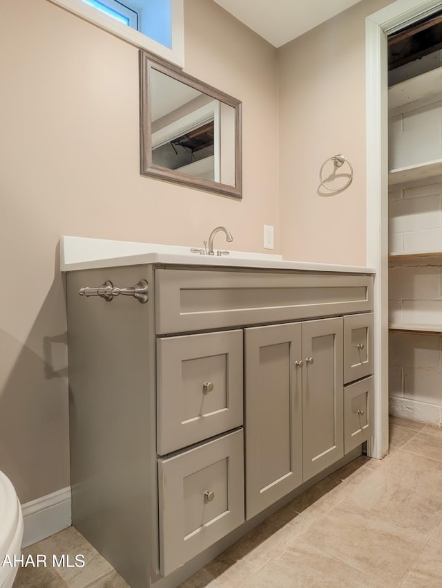 151 Rio Grande Rd, Clearville, PA 15535 - bathroom with vanity, toilet, and tile patterned flooring