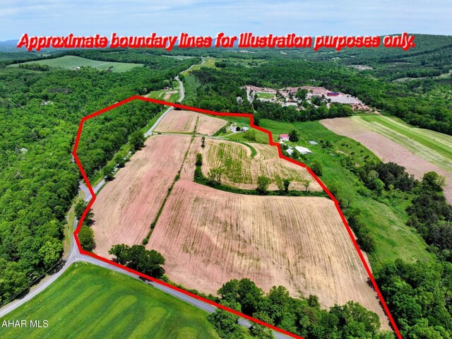 151 Rio Grande Rd, Clearville, PA 15535 - view of property location featuring property parcel outlined and a forest