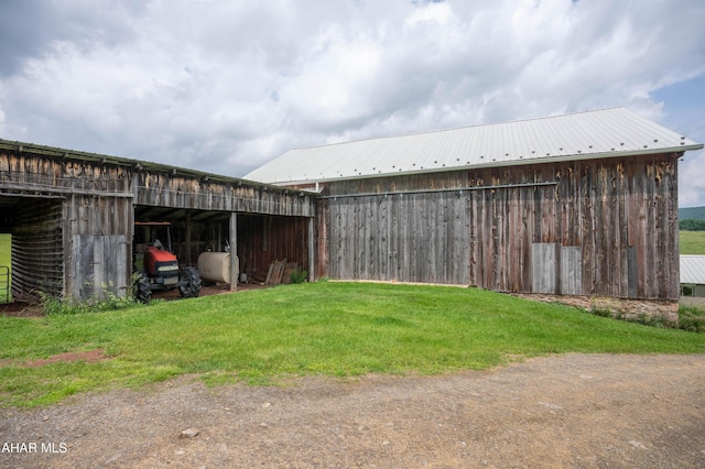 7241 Morgans Rd, Huntingdon, PA 16652 - view of grassy yard featuring an outbuilding and a pole building