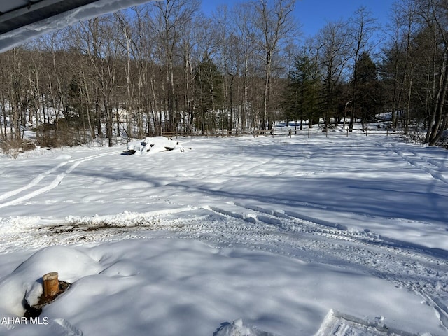 view of snowy yard