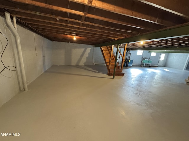 view of basement