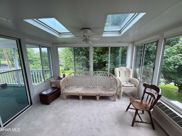 2715 16th St, Altoona, PA 16601 - sunroom / solarium with a skylight and ceiling fan
