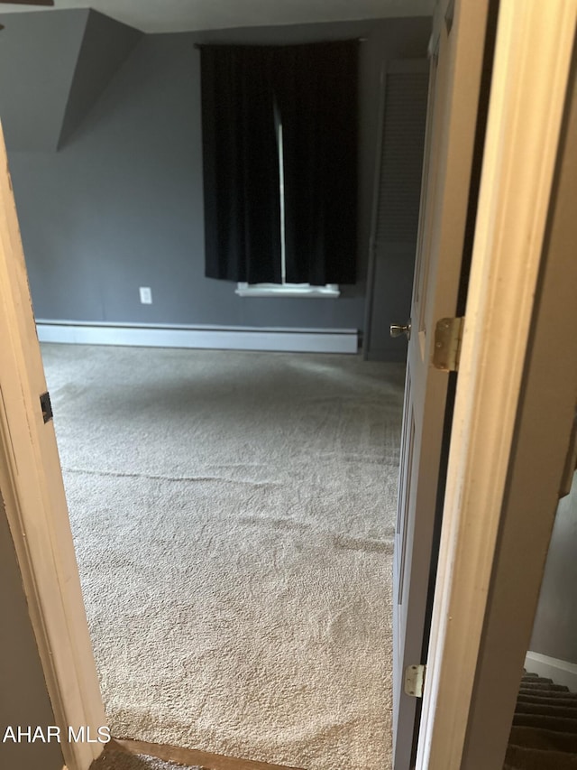 additional living space featuring carpet