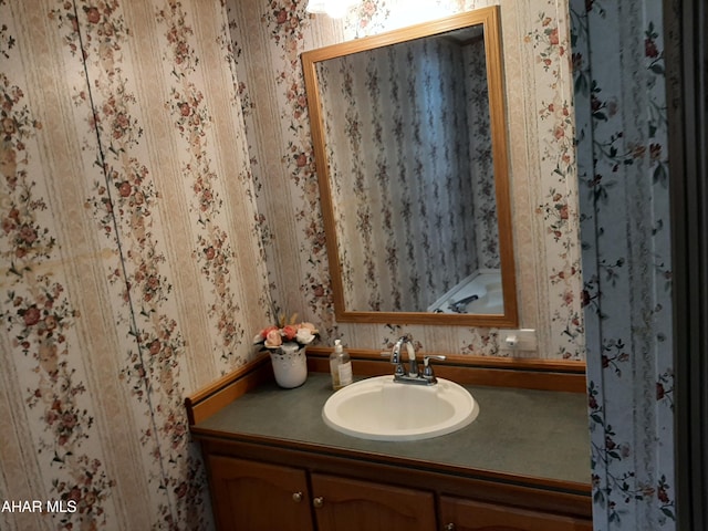 bathroom with vanity