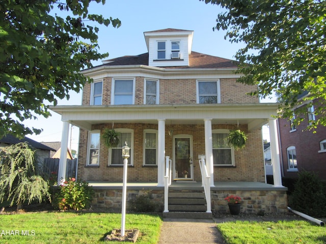 view of front of property with a porch