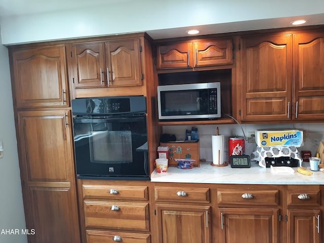 kitchen with black oven