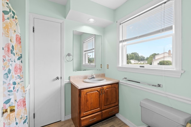 409 Tree Ln, Duncansville, PA 16635 - full bathroom featuring toilet, vanity, and wood finished floors