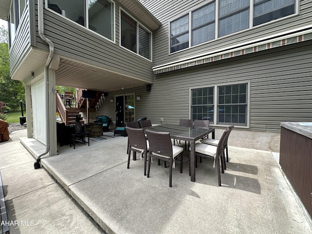 3406 Granada Way, Altoona, PA 16601 - view of patio / terrace with stairway and outdoor dining space