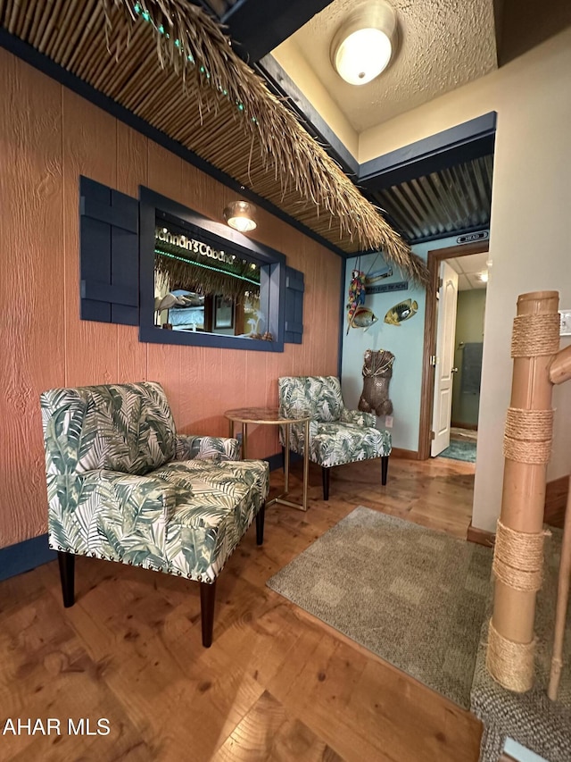 3406 Granada Way, Altoona, PA 16601 - sitting room featuring wood finished floors and wood walls