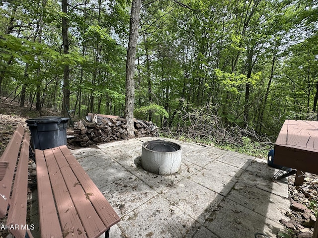 3406 Granada Way, Altoona, PA 16601 - wooden deck featuring a fire pit and a patio area