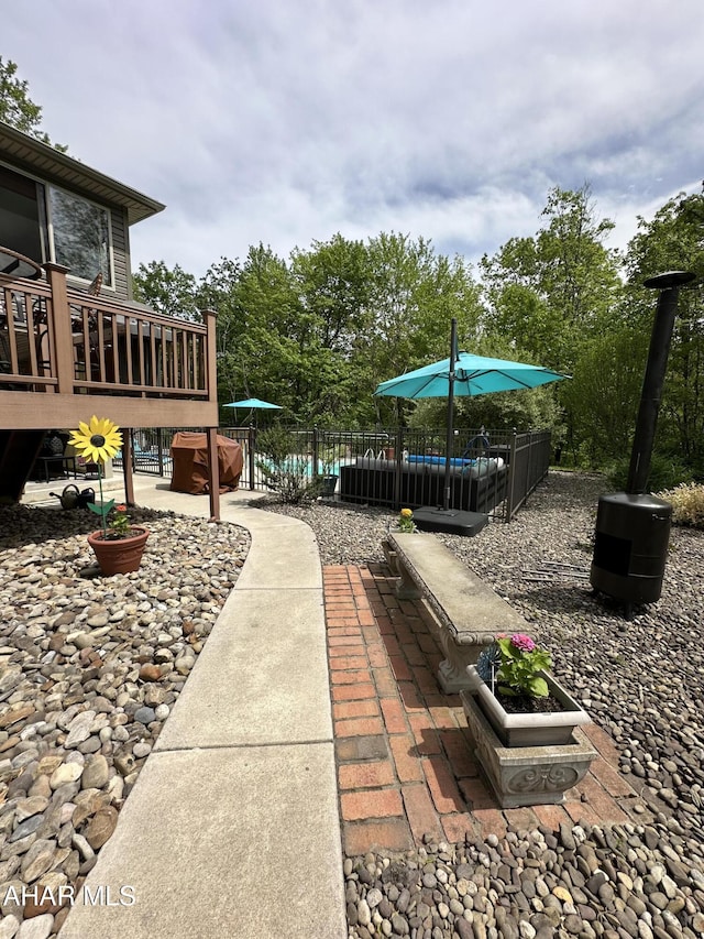 3406 Granada Way, Altoona, PA 16601 - view of yard featuring a wooden deck