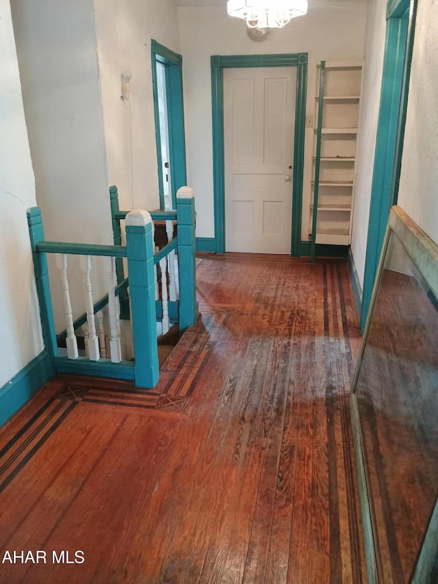 818 5th Ave, Patton, PA 16668 - corridor with wood-type flooring and an upstairs landing