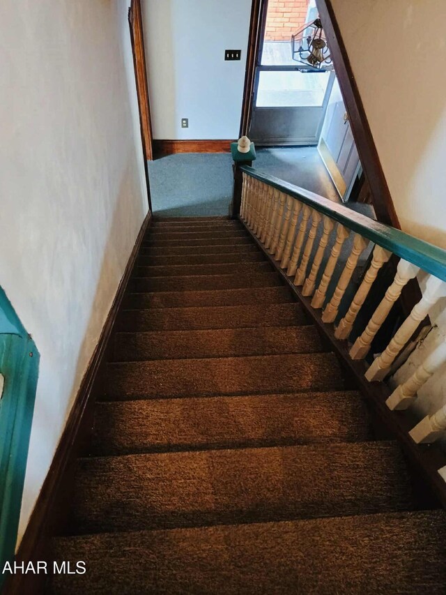 818 5th Ave, Patton, PA 16668 - stairway with carpet floors and baseboards