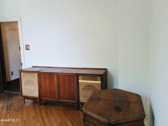 818 5th Ave, Patton, PA 16668 - office area featuring dark wood-style floors and wine cooler