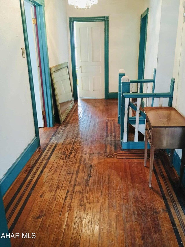 818 5th Ave, Patton, PA 16668 - corridor with wood-type flooring and baseboards