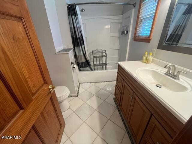 125 Broad St, Hollidaysburg, PA 16648 - bathroom featuring vanity, shower / tub combo, and tile patterned flooring