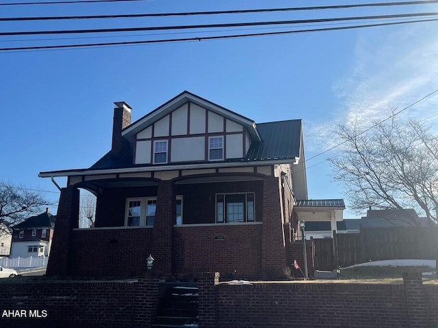 view of front of home with a porch