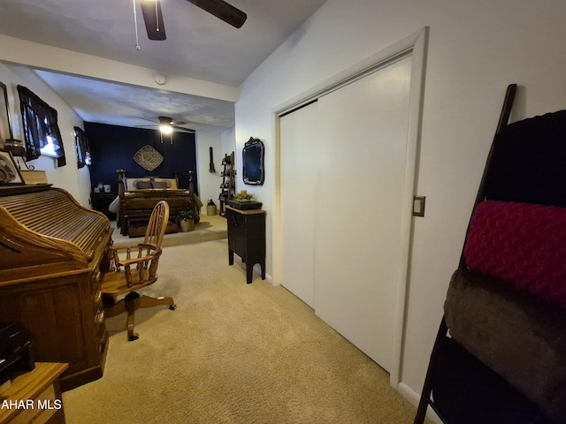 605 13th St, Duncansville, PA 16635 - office area featuring a ceiling fan and carpet flooring