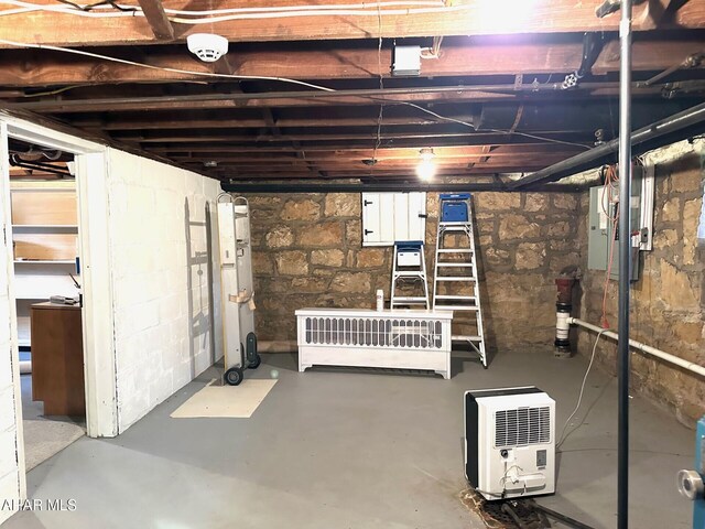 132 S Thomas St, Bedford, PA 15522 - unfinished below grade area featuring electric panel