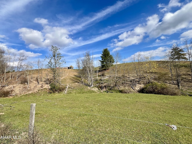 view of yard featuring a rural view