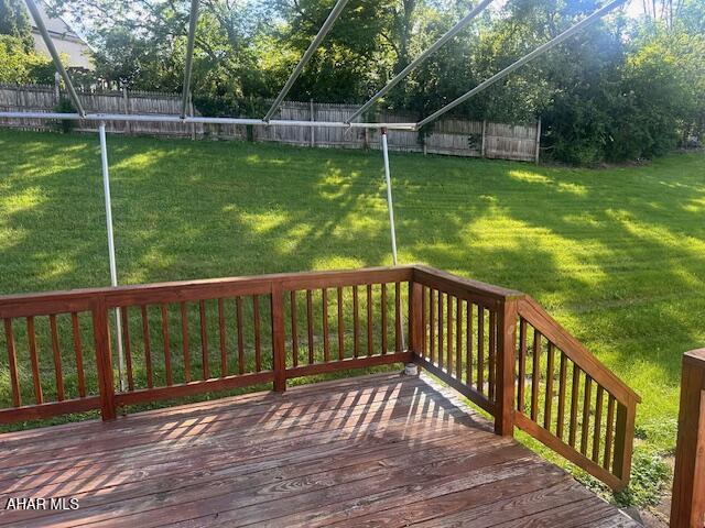 116 Estate Dr, Duncansville, PA 16635 - wooden terrace with a fenced backyard