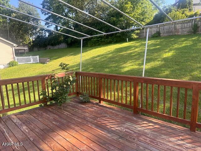 116 Estate Dr, Duncansville, PA 16635 - wooden terrace featuring a fenced backyard