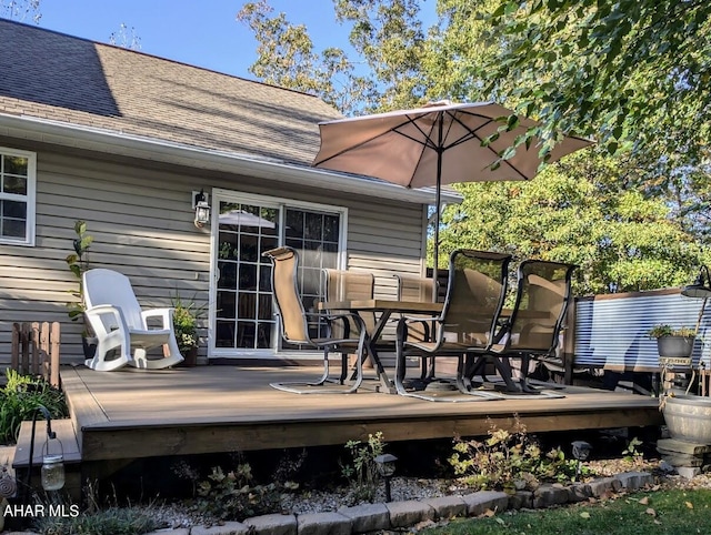 view of wooden deck