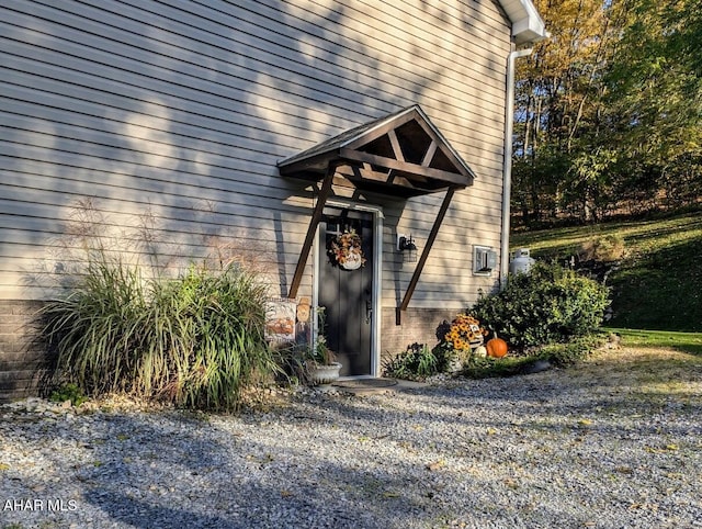 view of doorway to property