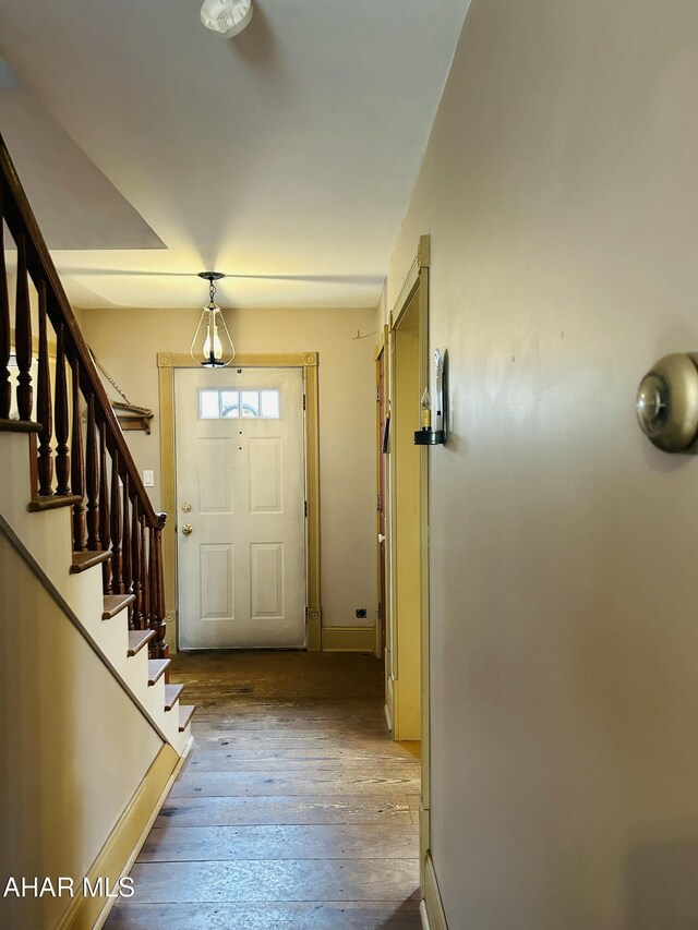 217 Good Shepherd Rd, Altoona, PA 16601 - foyer with hardwood / wood-style flooring and stairs