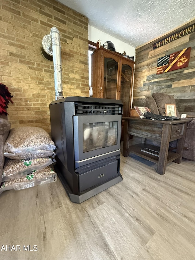 229 Celtic Ln, Altoona, PA 16601 - interior details with a textured ceiling, wood walls, and wood finished floors