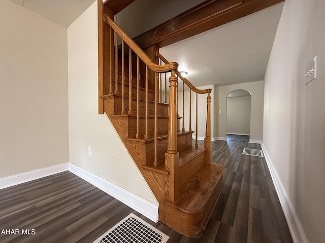 316 3rd Ave, Altoona, PA 16602 - stairs with wood finished floors and arched walkways