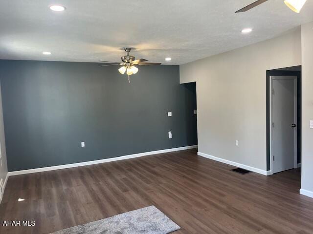 208 W 5th Ave, Everett, PA 15537 - spare room featuring ceiling fan, recessed lighting, and wood finished floors