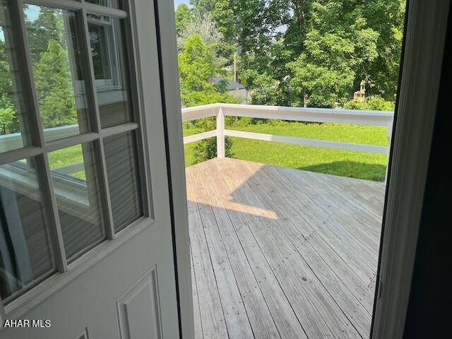 208 W 5th Ave, Everett, PA 15537 - wooden deck featuring view of scattered trees