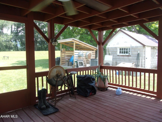 3752 Main Rd, Bedford, PA 15522 - deck featuring area for grilling and a lawn