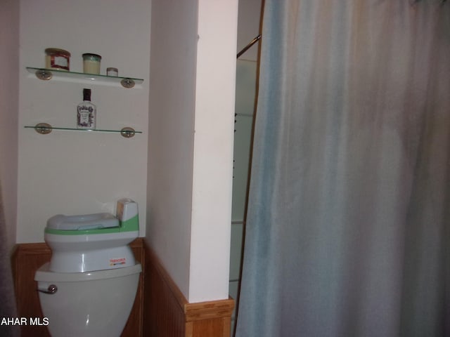 3752 Main Rd, Bedford, PA 15522 - bathroom with toilet and curtained shower