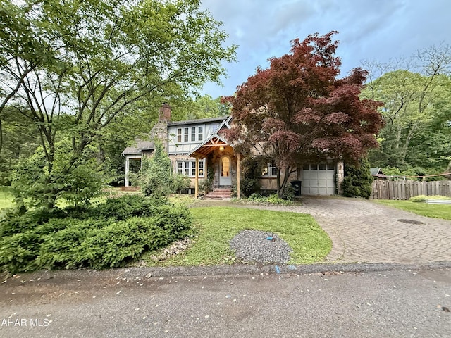 5 Log Cabin Ct, Altoona, PA 16602 - view of front facade with decorative driveway and a chimney